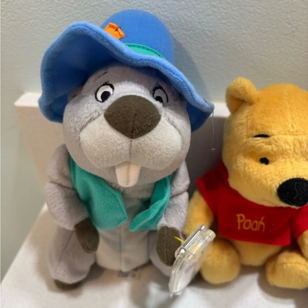 Vintage 1998 Star Bean Winnie The Pooh Plush Lot Pooh Roo Gopher